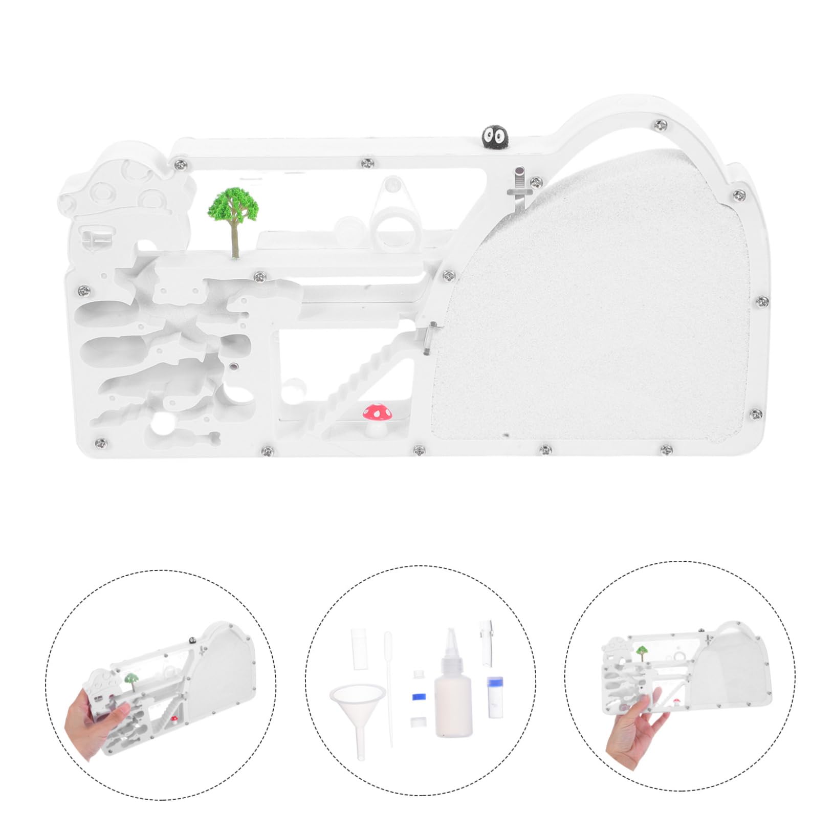 Castillo de Observación de Hormigas Abs Blanco para Niños | Refugio de Hormigas, Granja de Hormigas Trepadoras, Decoración Colegio, Kit Científico Interactivo