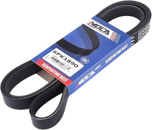 Miniatura 4 de EPDM - Correa Serpentine 6PK1890 compatible con Audi A4, para Chevrolet S10, para Mitsubishi Galant Outlander, para Suzuki Reno, para Toyota Celica,