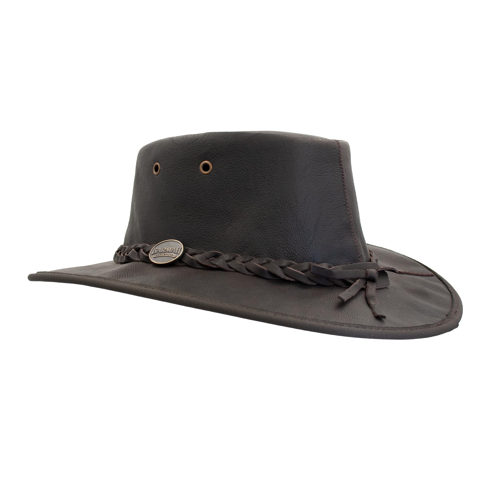 Barmah Sombrero Squashy Sundowner Kangaroo Hombre - Made in Australia Stockman Outdoor Canguro con Banda de Piel, Ribete Verano/Invierno Primavera Verano Otoño Invierno