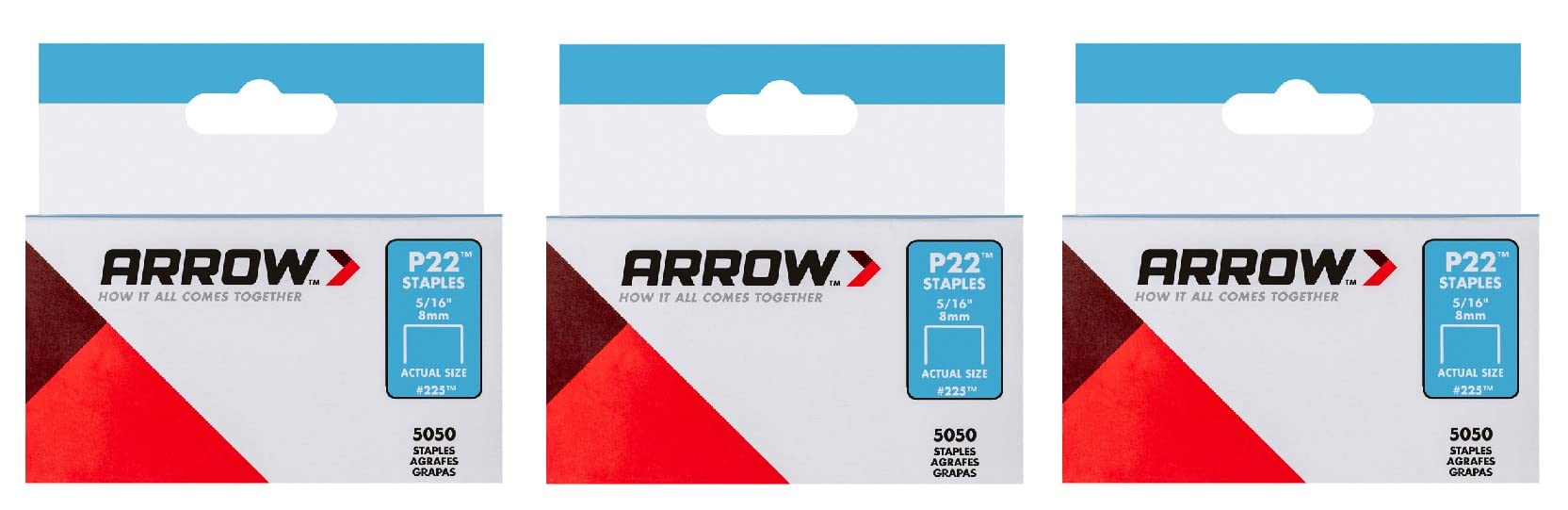 Agrafes galvanisées P22 8mm ARROW boite de consommables pour pinces industrielles