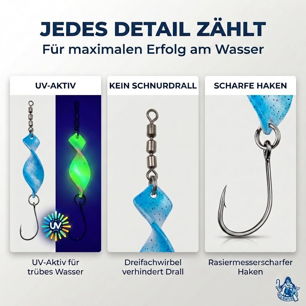 Messeneuheit 2025 Spoons Forelle Mega Twist 10 Stück in Spoonbox | Forellen Angeln Spoon Set Forellenköder | Forellen Blinker Angeln Forelle | Spinner Set Trout