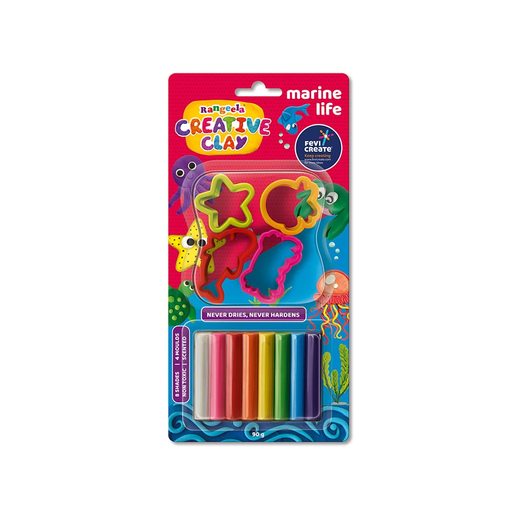 Pidilite Rangeela Creative Clay Pack Marine Life (90gm), Multi Color, 5 Years & Above (B082Y9QMVV) Amazon Price History, Amazon Price Tracker