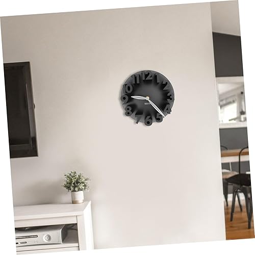 Miniatura 9 de Amosfun Reloj de pared digital para oficina, reloj de pared silencioso, reloj de pared redondo, reloj de pared silencioso, reloj de pared