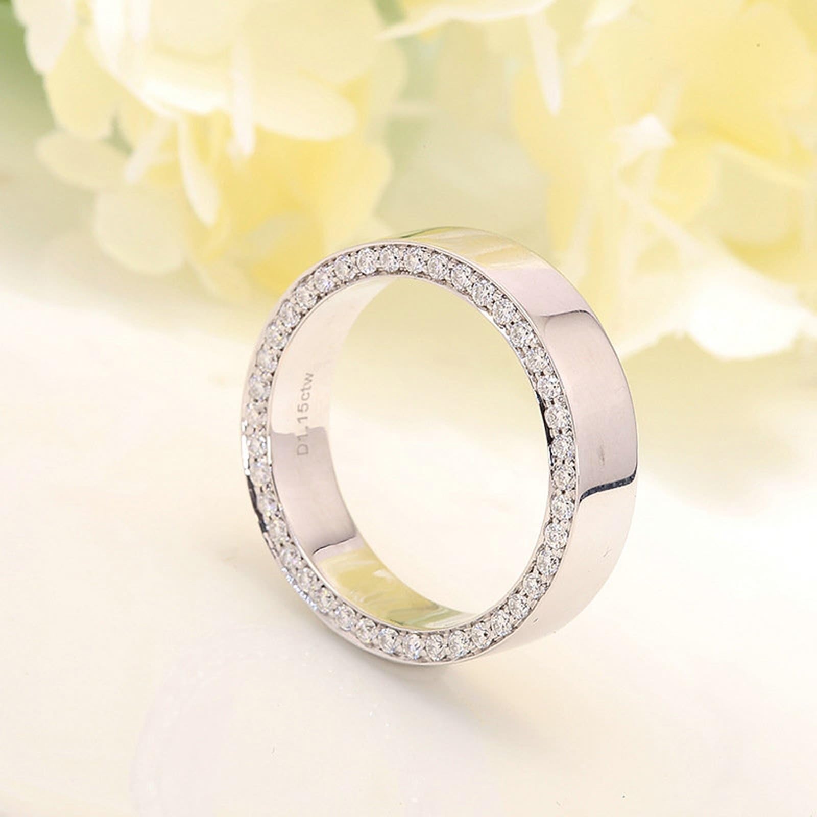 Anillo de compromiso de plata de ley 925 para hombre anillo de boda de moissanita de plata de ley 925 para hombre