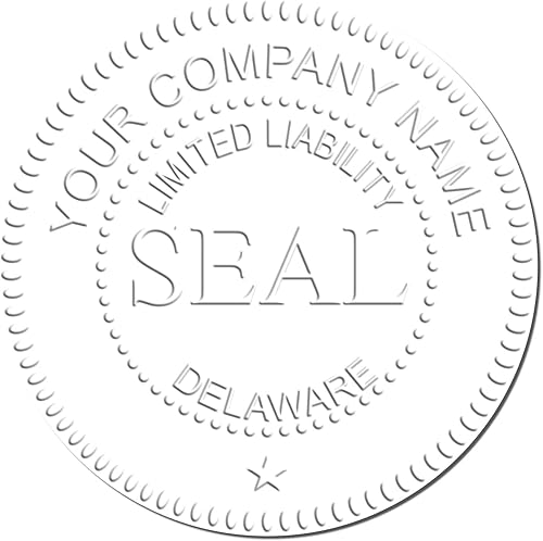 Miniatura 7 de Delaware Limited Liability Company Seal Embosser, DE LLC sello, Marco cromado, Fácil de usar, Cerradura deslizante, Diámetro del sello 1-58,