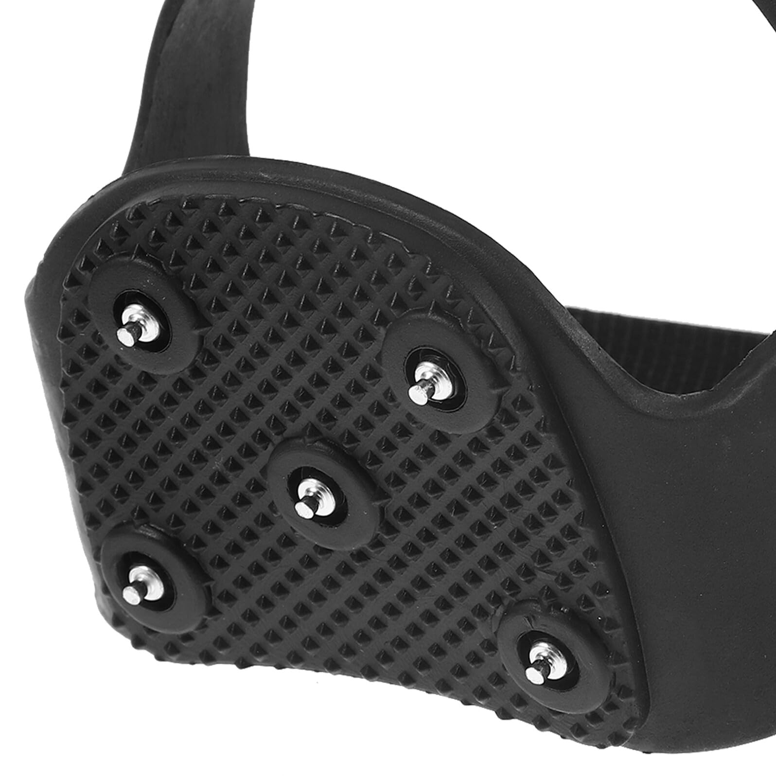 Gatuida Crampons pour Chaussures Randonnée Dents Silicone Antidérapants avec Bande Réfléchissante Protection Neige Verglas pour Randonnée Escalade Course Noir