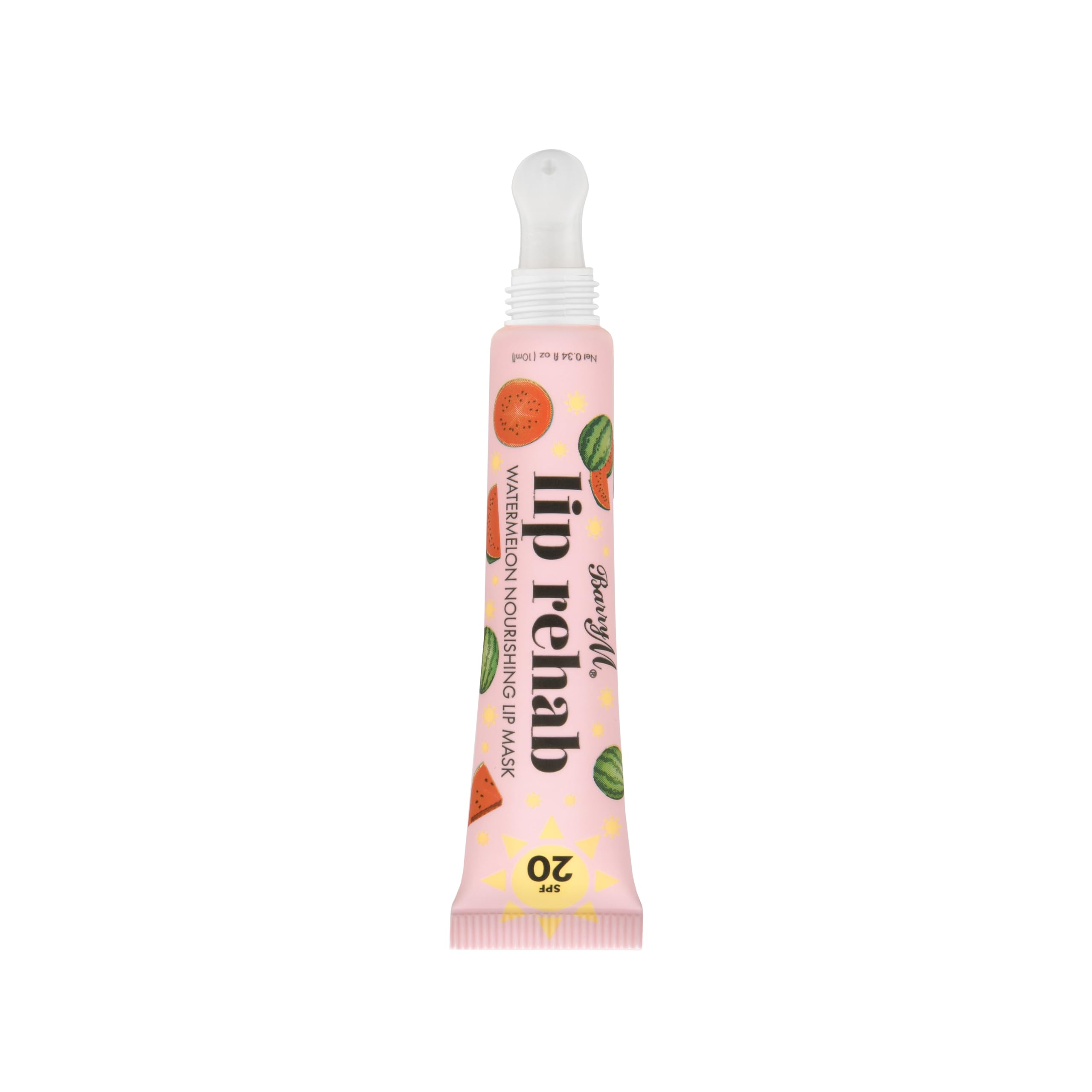 Barry M Lip Rehab With Spf 20 Lip Mask | Watermelon Scent | Clear Hydrating Lip Mask