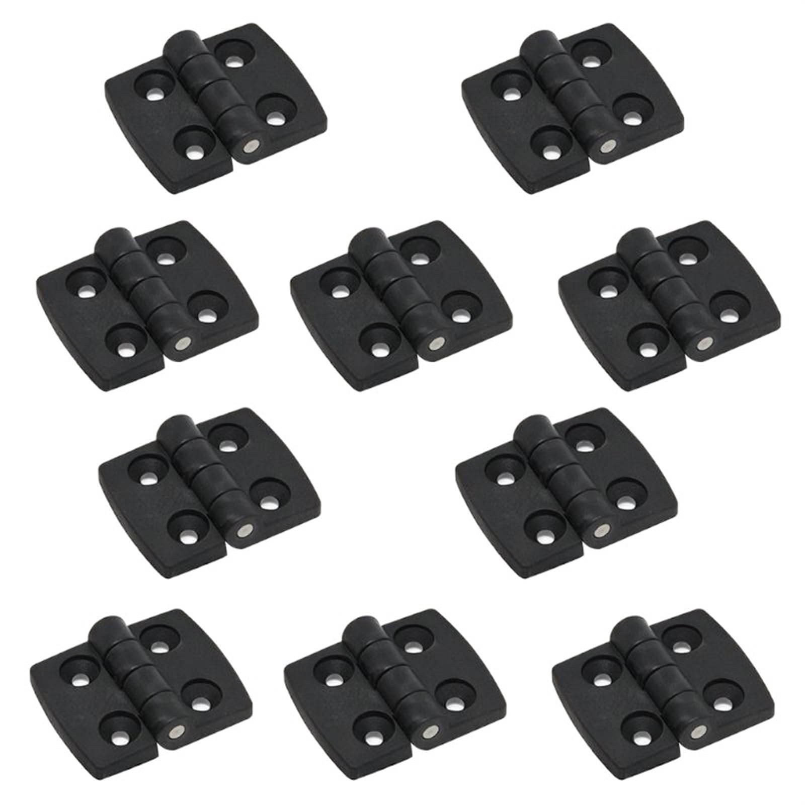 Nvsfzgiyg One Color Black Plastic Door Bearing Butt Hinges Cabinet Drawer Jewellery Box Hinge 10Pcs