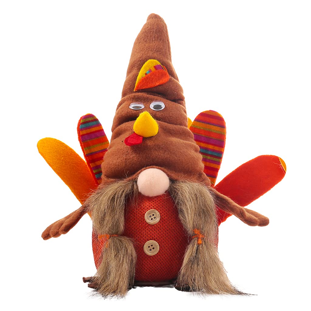 Thanksgiving Lighting Turkey Gnome for oll Ornament Elf Harvest Festival warf ecor for e Party Festive Table eskt