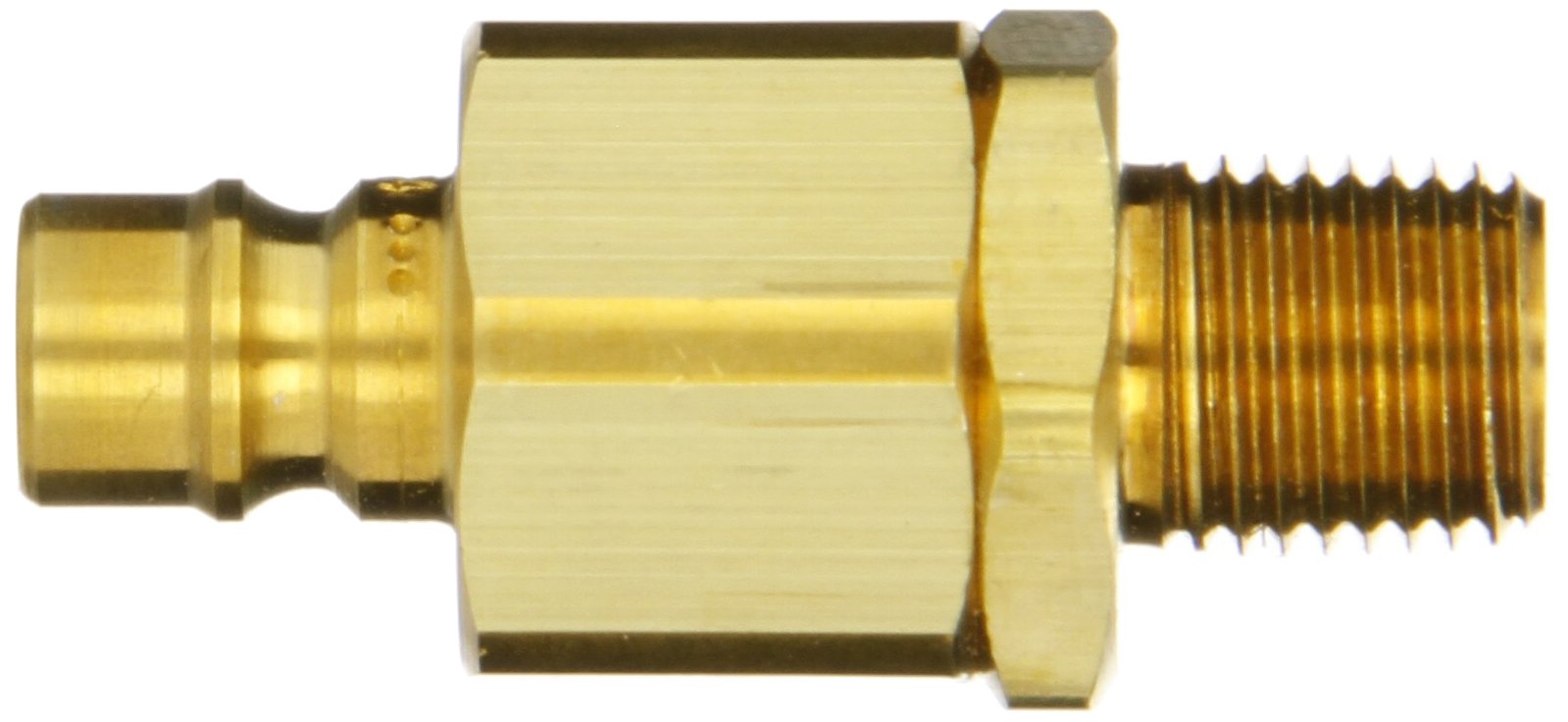 Snap-Tite BVHN4-4M Brass H-Shape Quick-Disconnect Hose Coupling, Nipple, 1/4