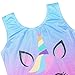 Leotard for Girls Gymnastics Sparkle Blue Purple Unitards Ballet Dancing Biketards Rainbow Clouds 7-8 Years