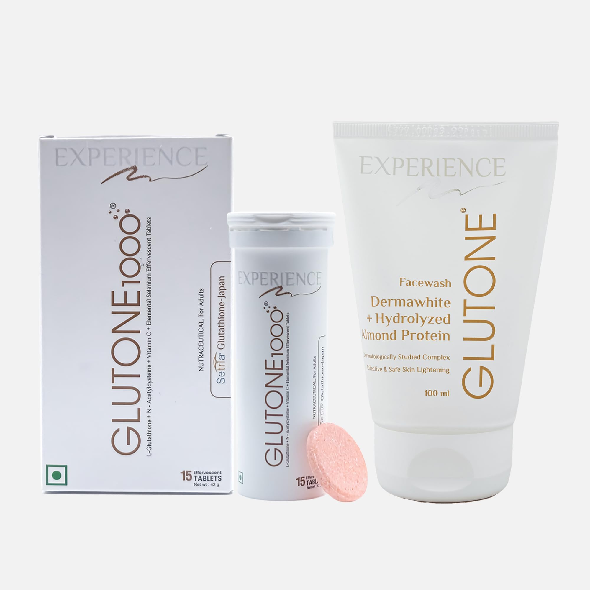 Glutone1000 & Glutone Facewash | skin brightening combo | Setria L-Glutathione & Dermawhite