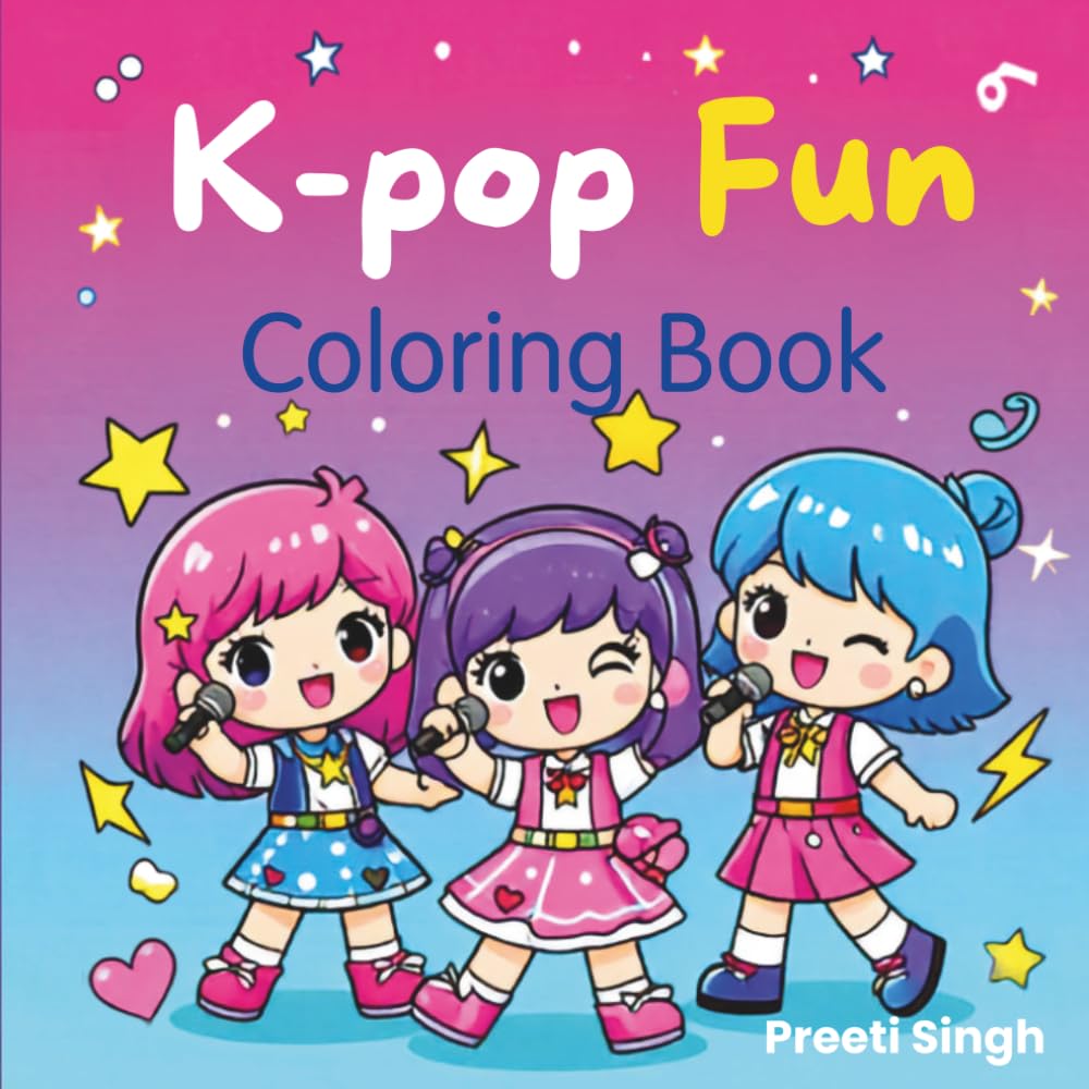 K-POP Fun Coloring Book: Bold & Easy Coloring for K-Pop Fans