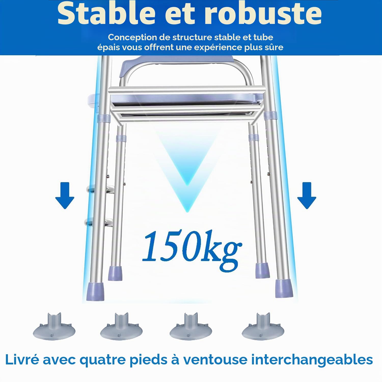 Rehausseur De Toilette Adulte,Hauteur Réglable,Pieds Antidérapants Remplaçables,Pas De Perçage,Convient Aux Personnes Âgées,Aux Personnes Handicapées,Aux Femmes Enceintes,Etc.