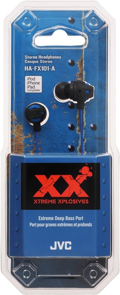 JVC HA-FX101 In-Ear Headphones in retail packaging