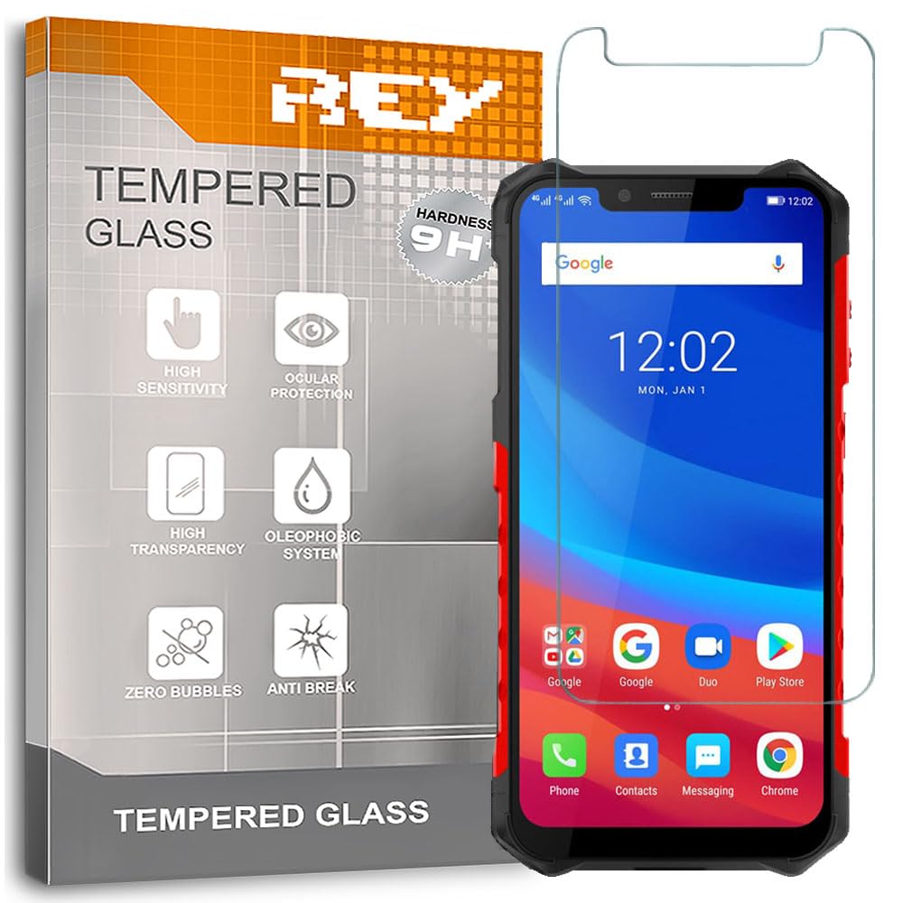 REY Pellicola salvaschermo per ULEFONE Armor 6 - Armor 6E, Vetro temperato, di qualità Premium