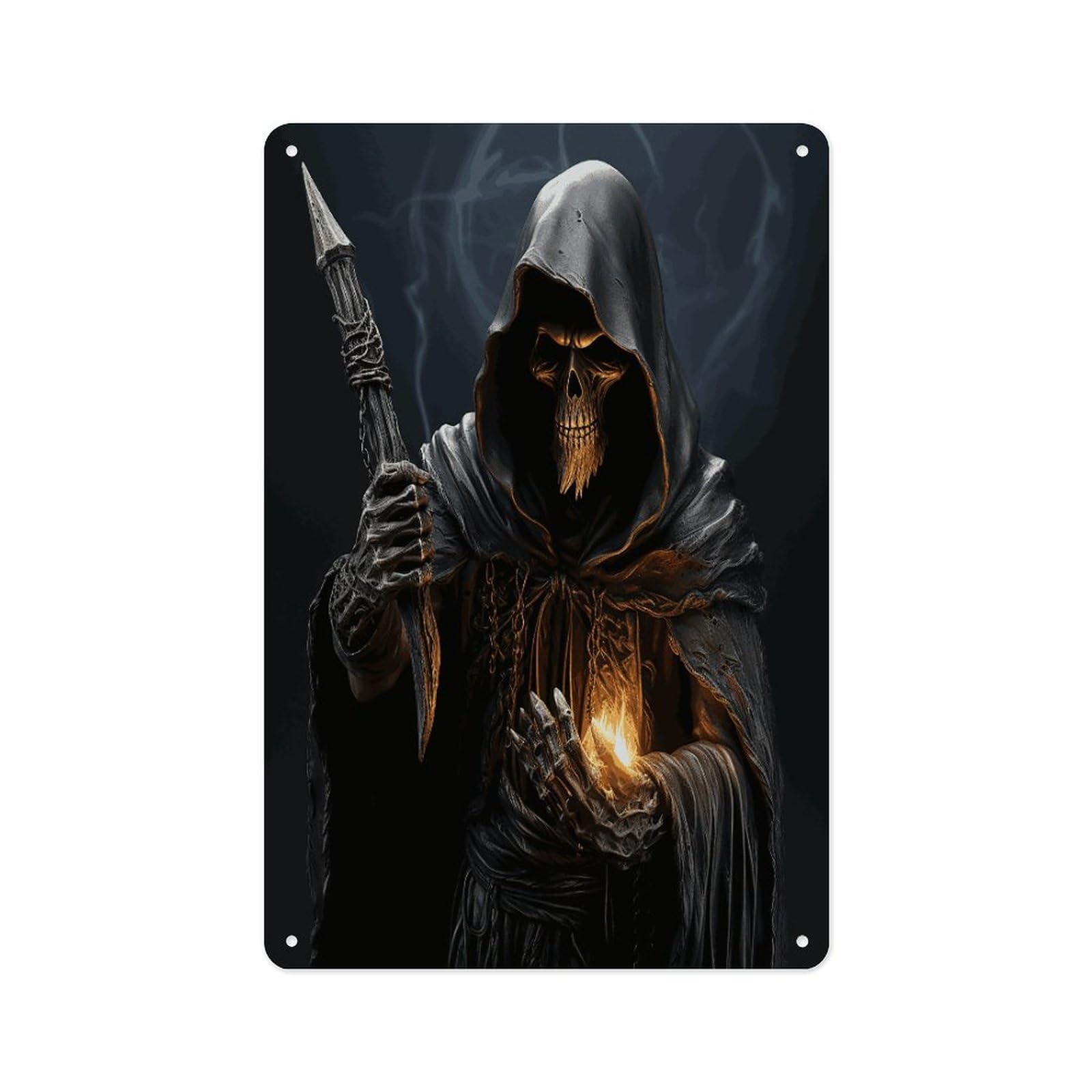 Fekiloot Style Grim-Reaper Wall Decor Metal Signs Tin Signs Poster