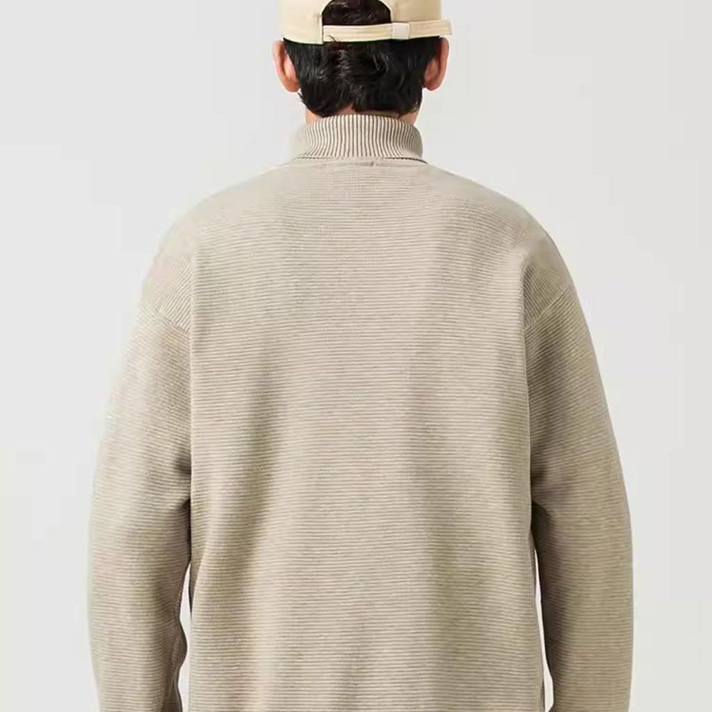 Pullover für Jungen, Herbst und Winter, hoher Rundhalsausschnitt, lässiges Hemd, warme Herren-Strickwaren, Pullover für Herren