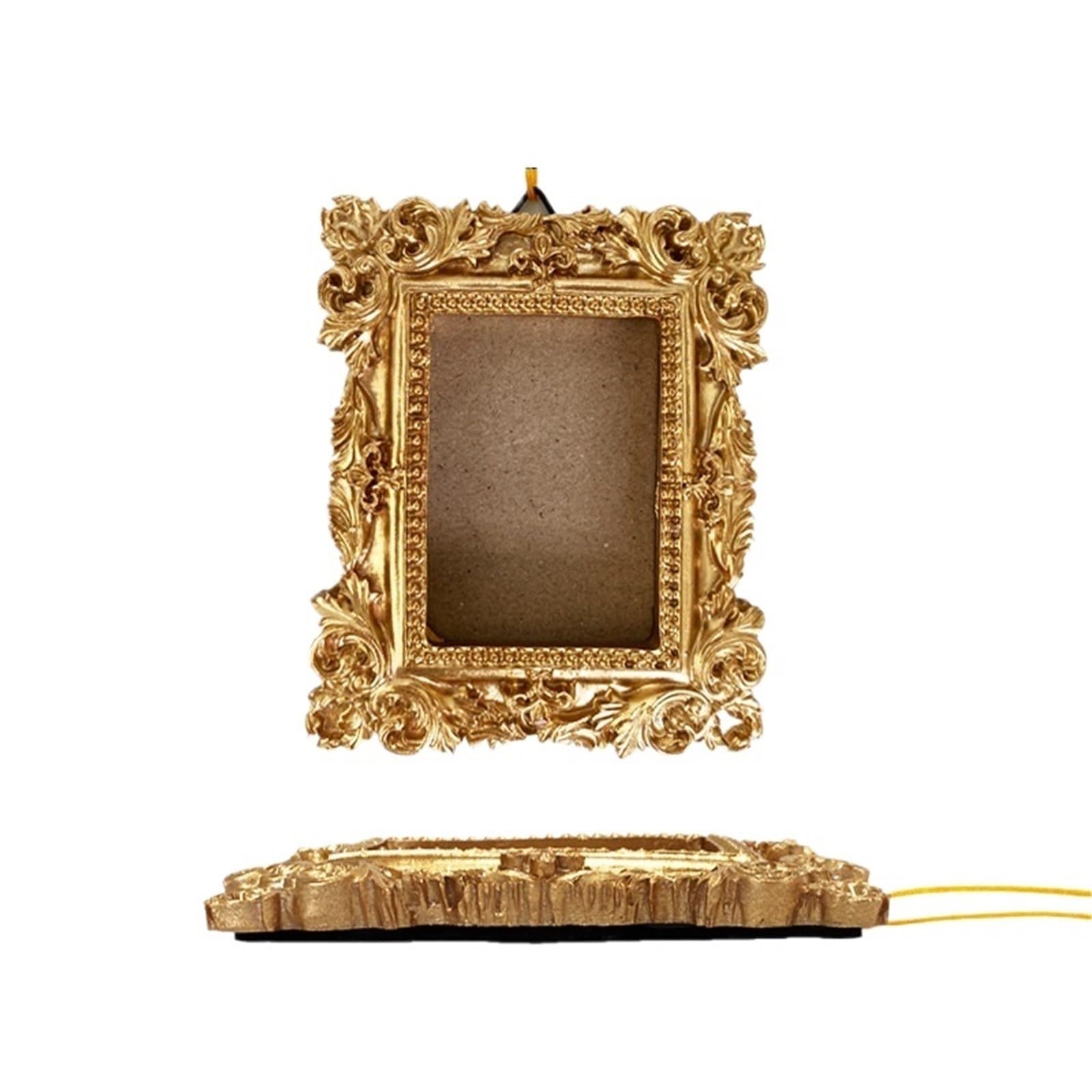 Mdnipqbam D Modern Vintage European-Style Embosse Photo Frame Wall Ecoration With Carve Hanging For Home Use(D)