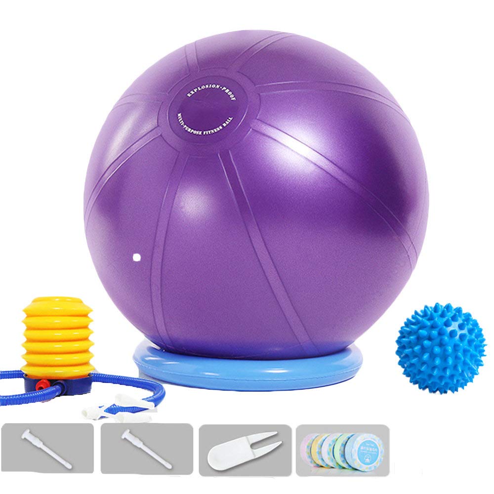 ZZKJNIU Fitness Ball Yoga Ball T-Class Thick Explosion-Proof Swiss Ball Gymnastic Ball Bearing 2000 Kg With Fixed Ring Massage Ball