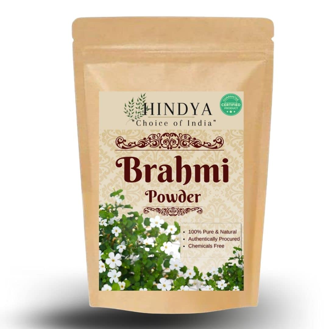 100% Organic Unscented Brahmi Powder | Bacopa Monnieri For Hair Cleanser & Hair Care Monnieri Powder - (100G),Multi, All, 1 Count