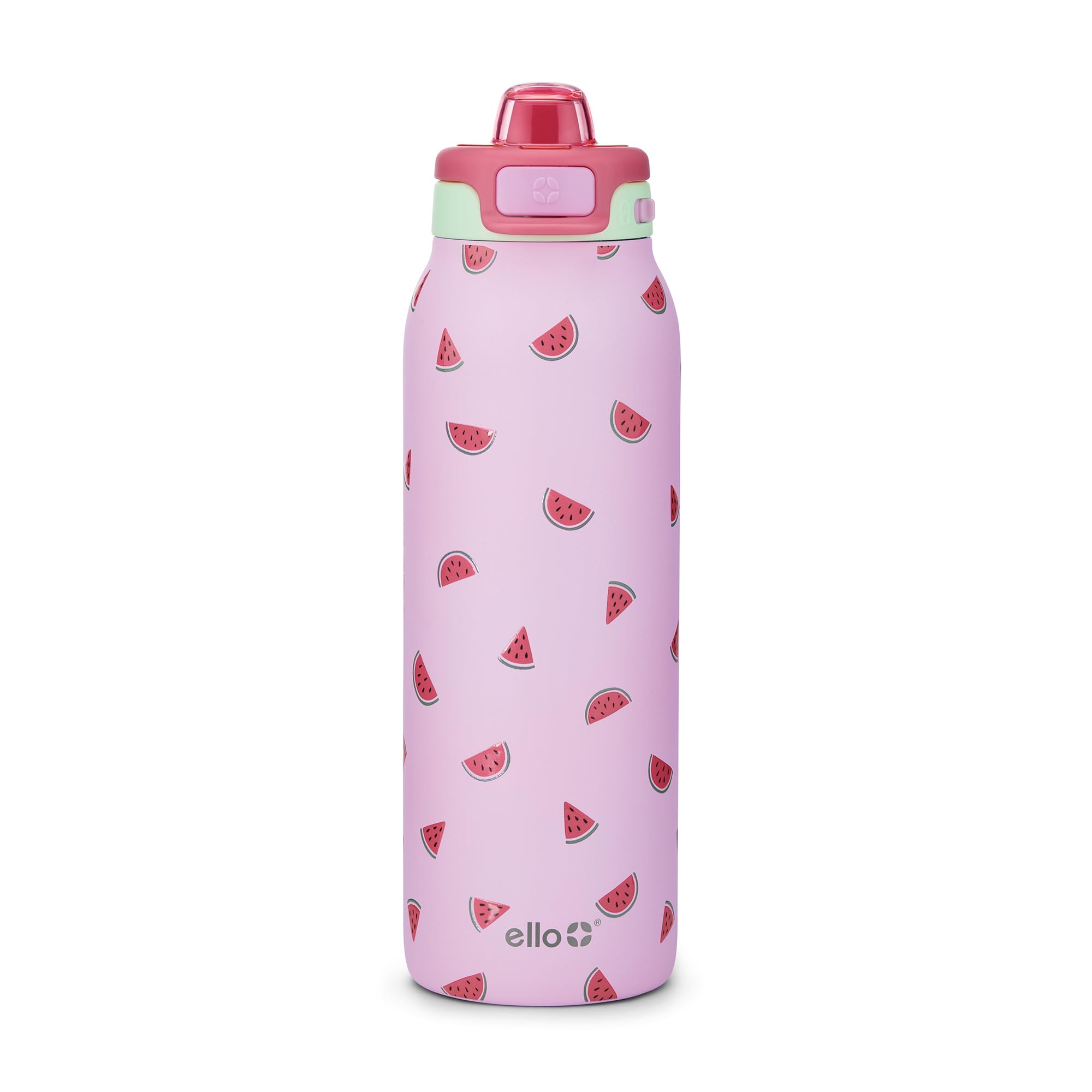 Ello Pop &amp; Fill Insulated Stainless Steel Water Bottle with Quick Fill Lid, Leakproof Locking, Sip or Chug Spout, BPA-Free, Double Wall Vacuum Insulated for Sports, Travel &amp; School- 22oz / 32oz / 40oz