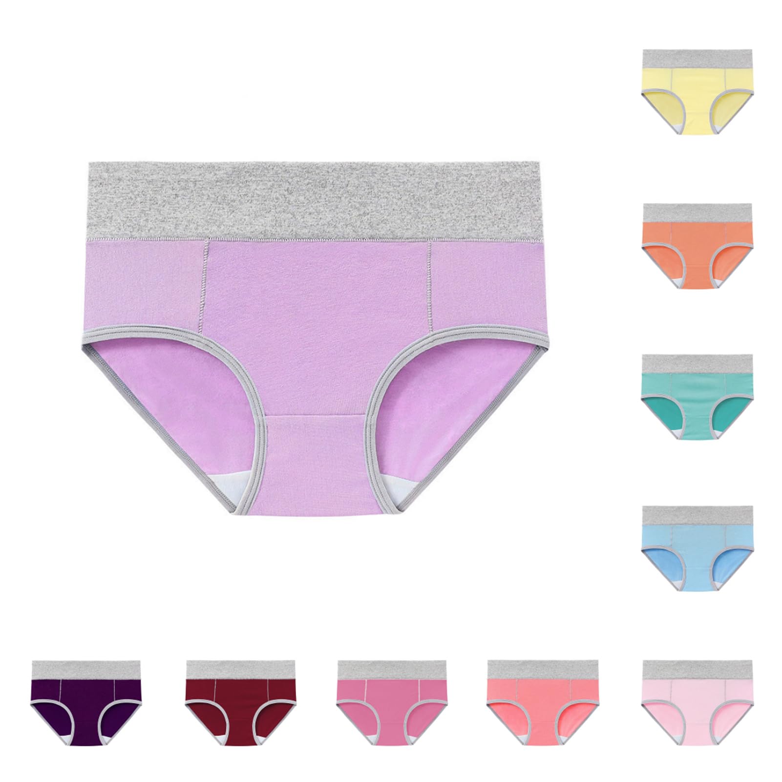 Biancheria intima da donna a vita alta, in cotone post-partum, coperta completa, traspirante ed elastica