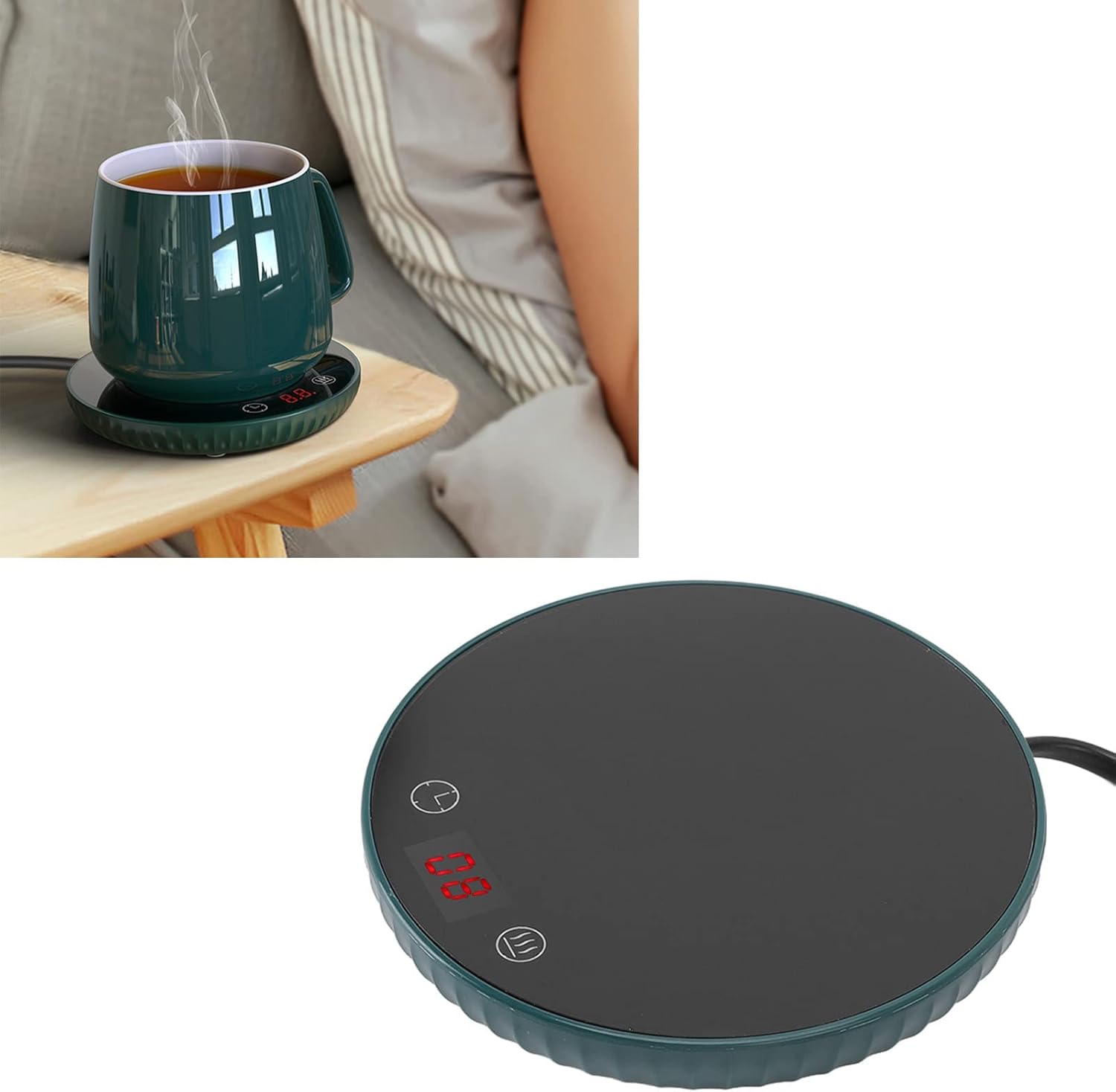 Cup Warmer, 55C Constant Temperature Digital Display Touch