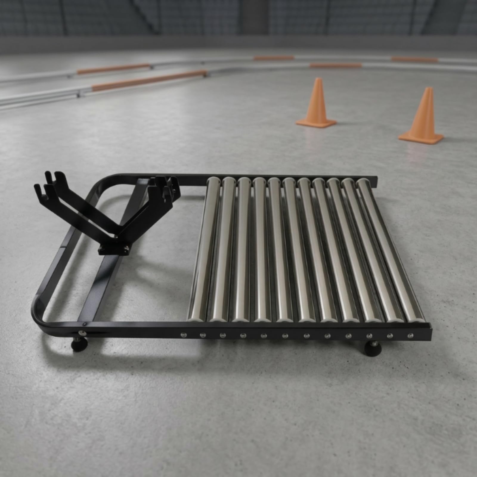 Qianly Kinder Trainingsrad Fahrrad Ständer Halterung Übungsstation mit Stoßdämpfenden Füßen Robuste Metallkonstruktion für Innenraum Kleine, Standardversion Mit 12 Rollen
