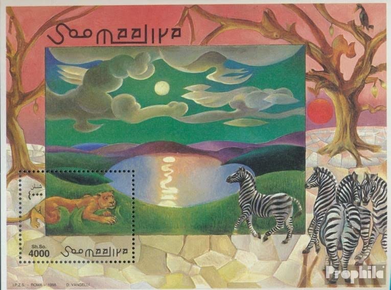 somalia block50 (complete.issue.) unmounted mint/never hinged ** MNH 1998 Big Cats (Stamps for collectors) Other mammals (monkeys/dinosaurs/elephants ...)