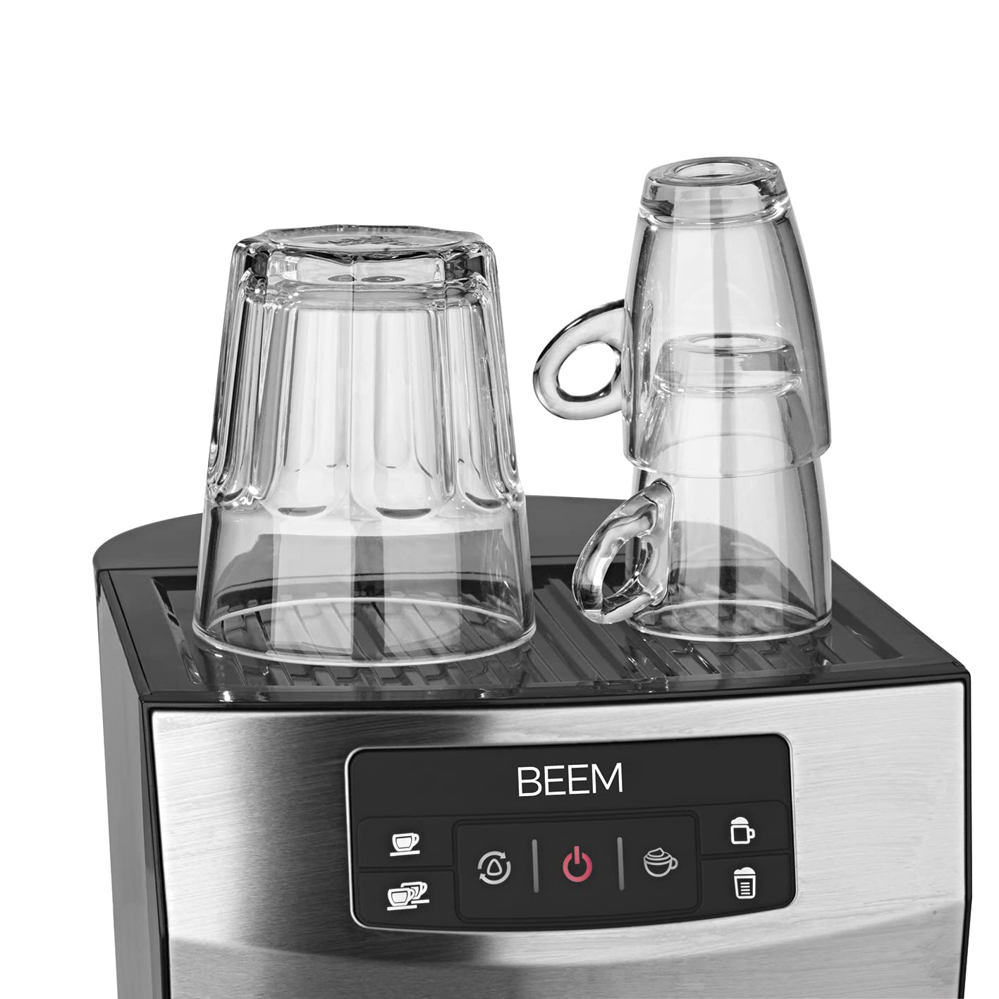BEEM ESPRESSO-CLASSICO II máquina de café espresso | portafiltro - 20 bar | acero inoxidable | depósito de leche | espuma de leche ajustable individualmente | sistema termobloc | calentador de tazas