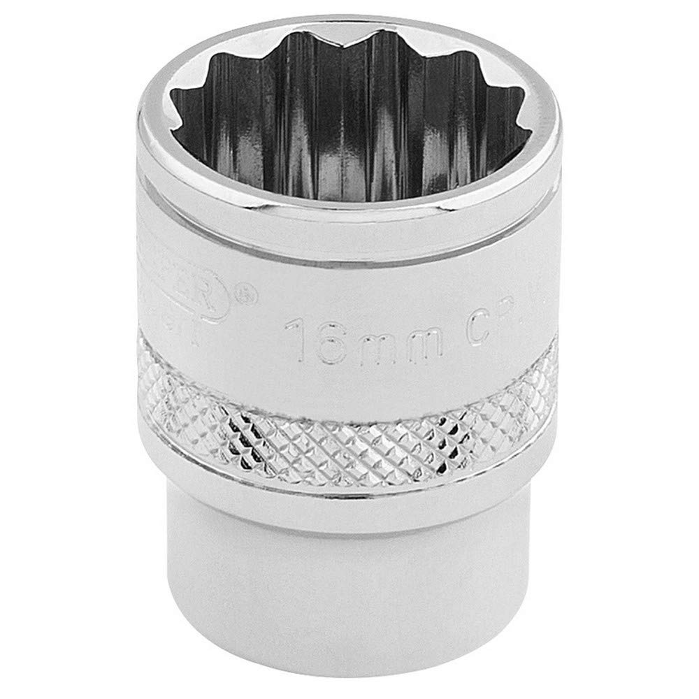 Draper 32780 3/8-Inch Square Drive 12-Point Hi-Torq Metric Socket, 16mm Size