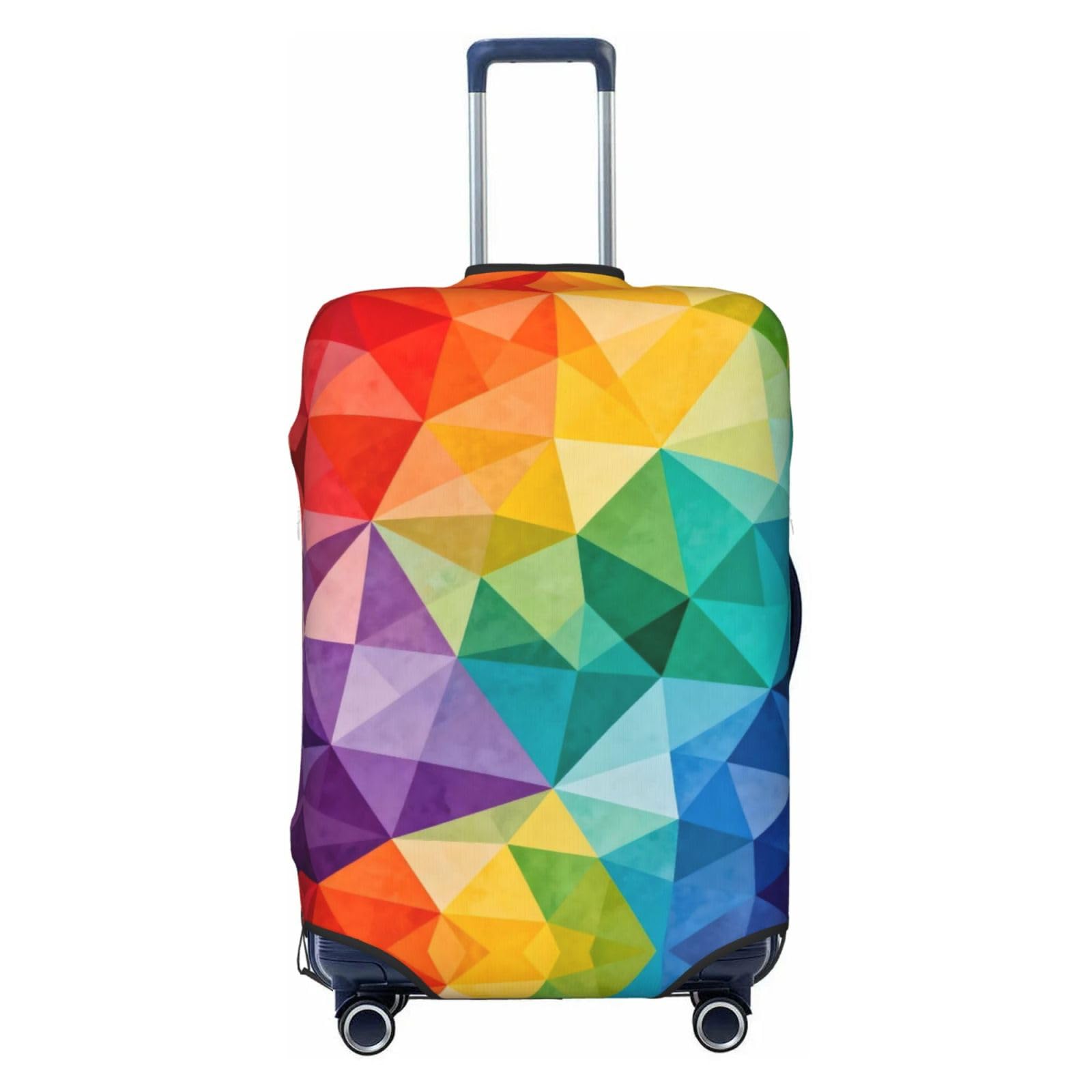 Colorful Geometric Travel Luggage Cover Luggage Suitcase Protector S Fit Baggage Size 18-21 In