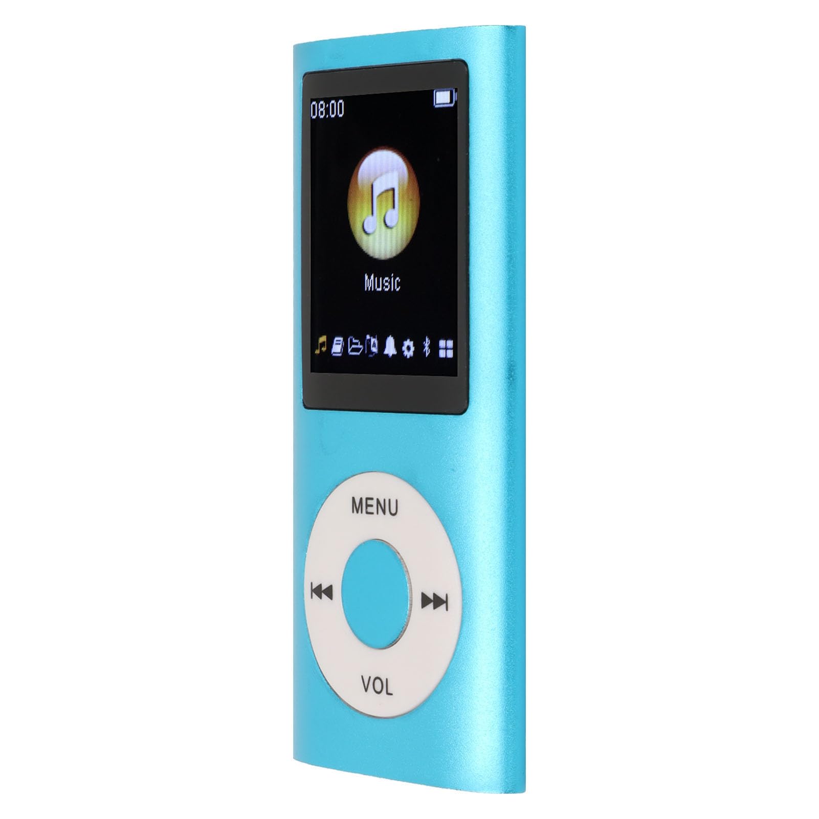 MP3 Player, Portable Lossless Sound Slim MP3 Music Player with Earphone, 1.8 Inch LCD Screen Digital Music Player, Support Up to 64GB (Blue)