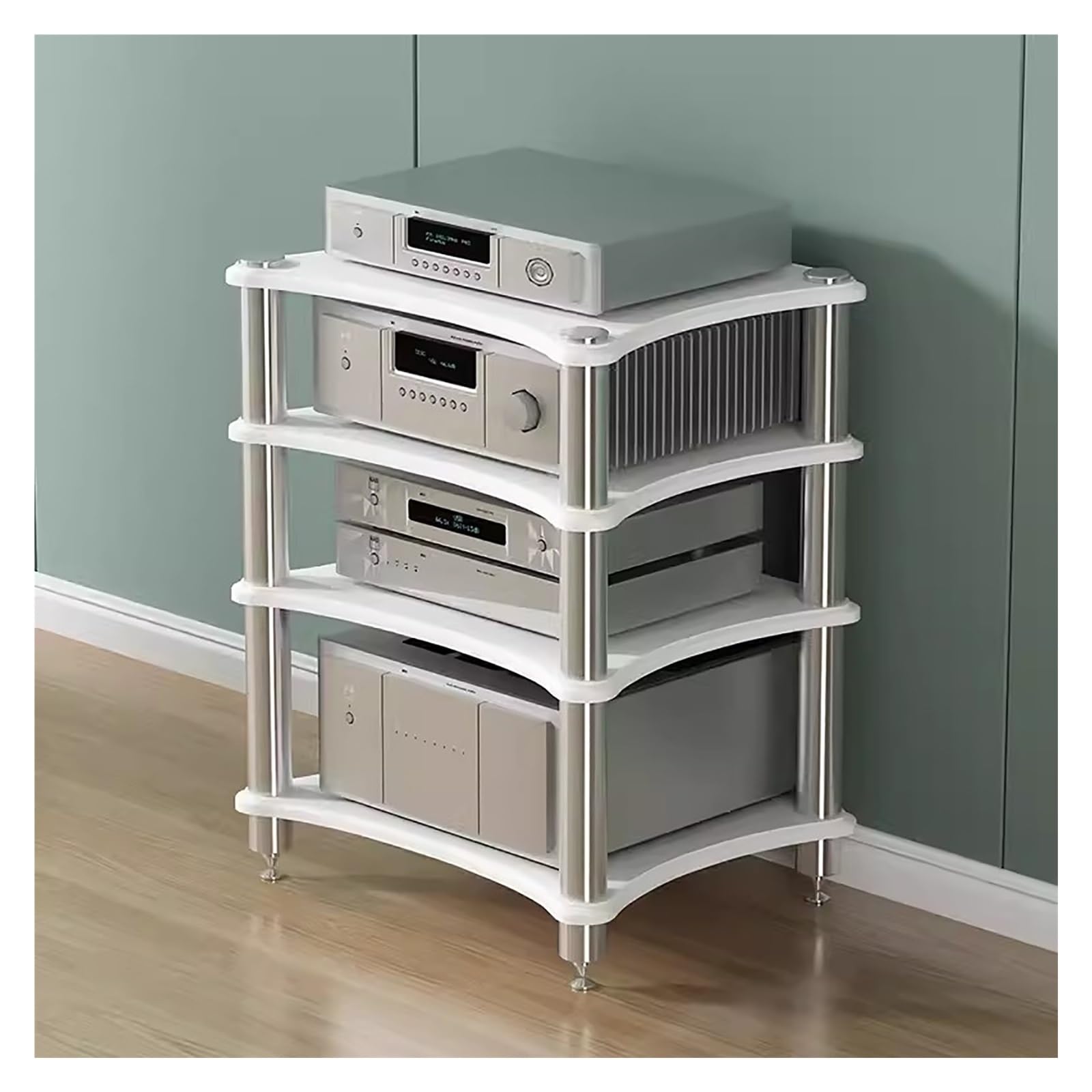 Support de composants audio à 3 niveaux meuble TV et console de jeux