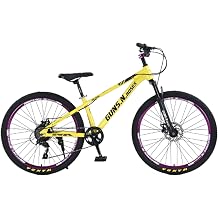 XXA Aluminum Alloy Bicycle, 24/26 inch 9 Speed, Downhill Bikes, Trail, Dirt, Mountain, Front and Rear Mechanical Disc Brakes, Load Capacity 165 lbs 75 kg, For Street Riding, Commuting to Work or