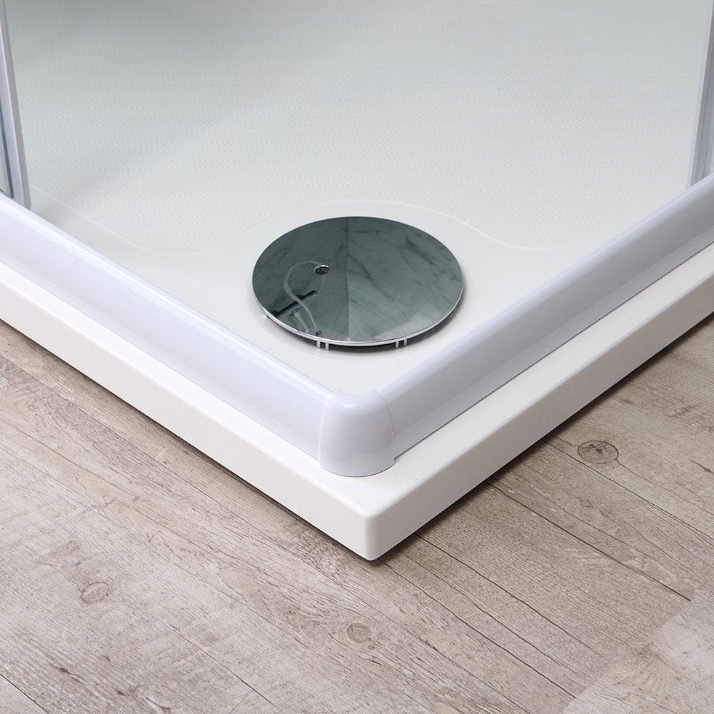 Kiamami Valentina - Box Doccia 70X70 Cristallo 4Mm Serigrafato Profilo Bianco | Venere