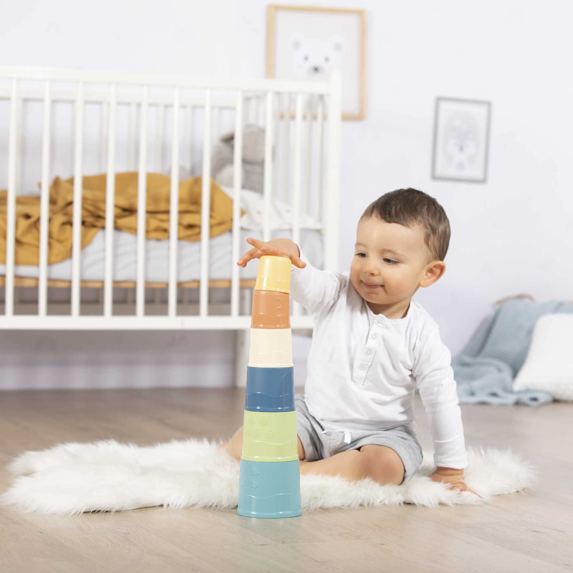 Smoby Life-Set Pequeños Descubrimientos, Fabricado en Bioplástico Sostenible Procedente de la Caña de Azúcar, 100% Reciclable, Embalaje 100% Reciclado, para Niños a Partir de 1 Año (7600140605)