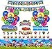 Décoration de fête d'anniversaire pour Enfants - Assiettes Coupes Serviettes Couvertures de Table avec Ballon Gratuit - pour 10 invités (PARTY-23) (PARTY-6)