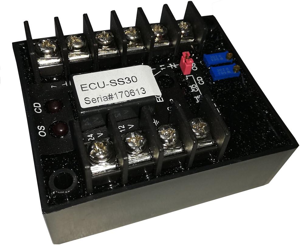 500-9500 Hertz High Current Output ECU Generator Electronic Control Switch, Speed Controller for Diesel/Gas Engines(P/N:ECU-SS30), Black