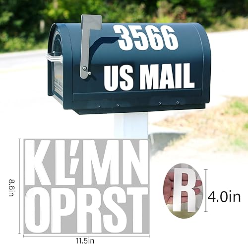 Vista 193 de Calcomanías de letras, 300 piezas, 30 hojas, vinilo autoadhesivo, impermeable, números de buzón, alfabeto para buzón, ventana, puerta, letrero, Negro