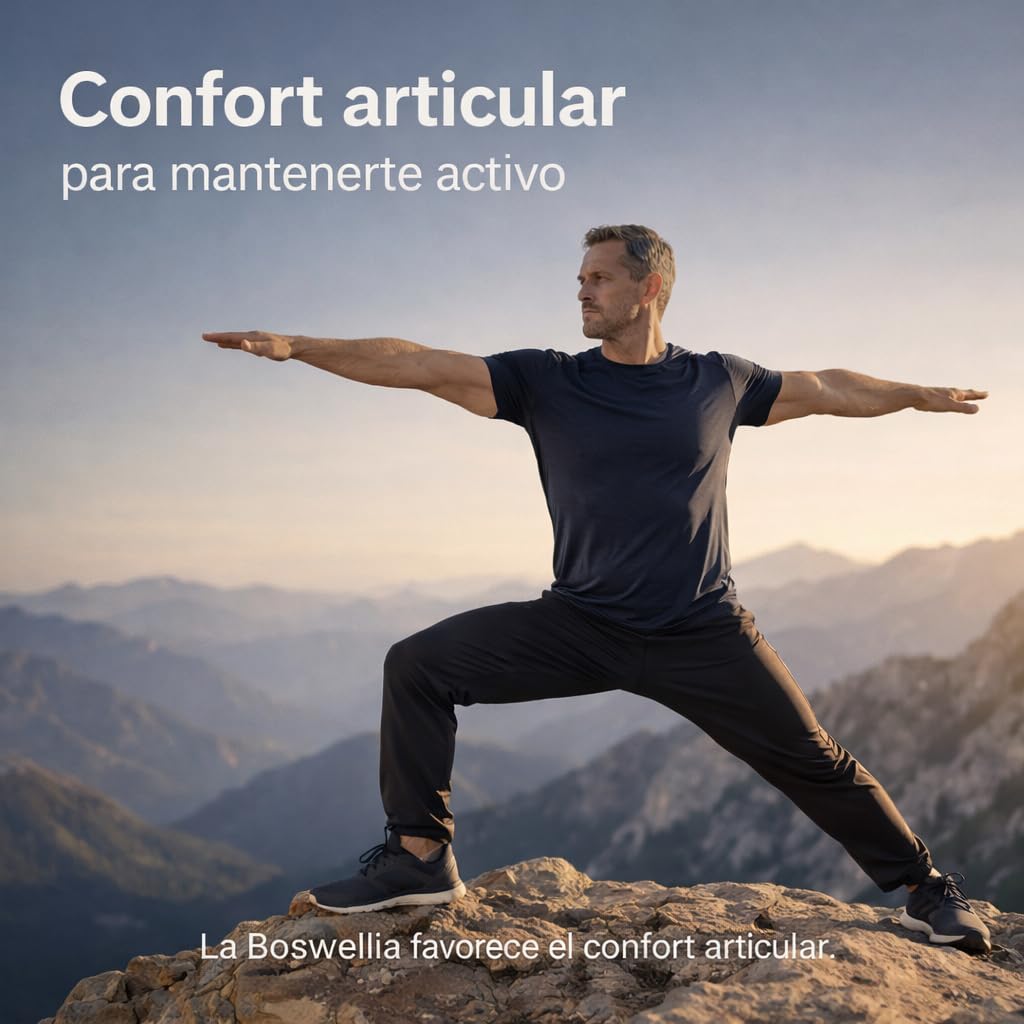 Boswellia Serrata + Cúrcuma y Pimienta Negra | Antiinflamatorio Natural para Articulaciones | Con 65% de ácido boswéllico y 95% curcumina | 40 Cápsulas Veganas – Estado Puro TONGIL