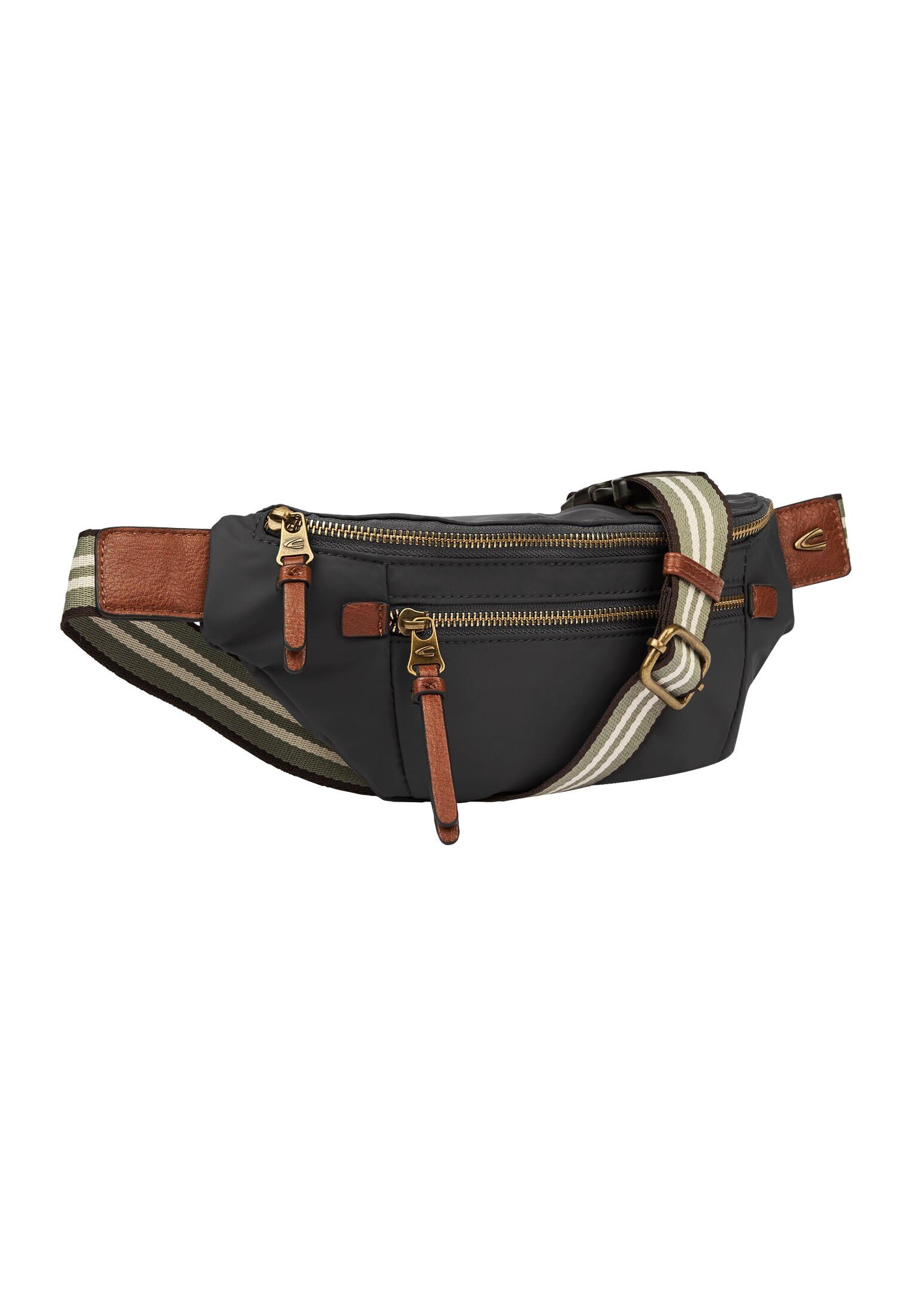 camel active Women's Bari Belt Bag M Handbag, Black, Black, M