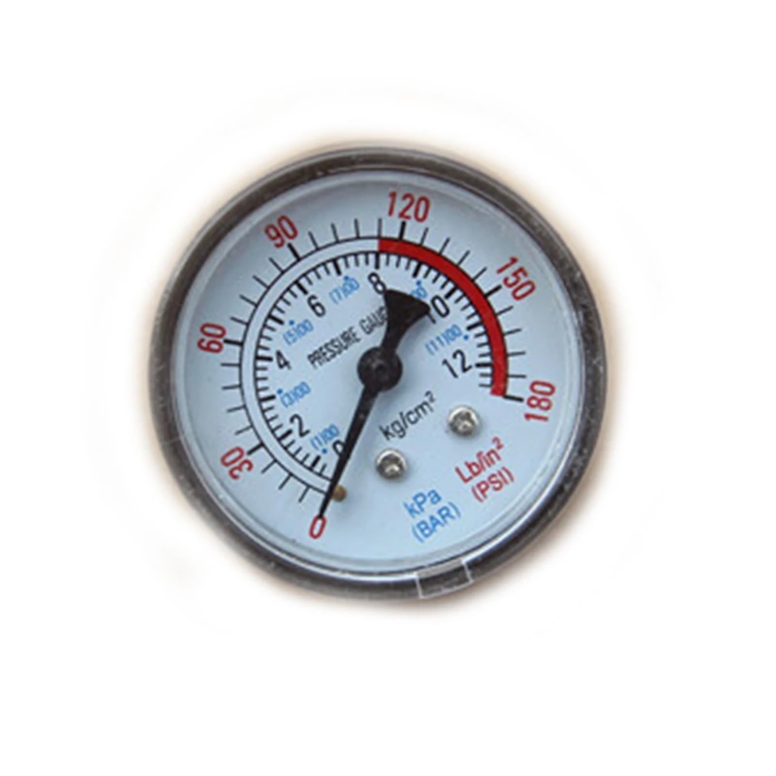 Manometro per Fluido Idraulico Pneumatico per compressore d'Aria 0-12 Bar / 0-180 PSI