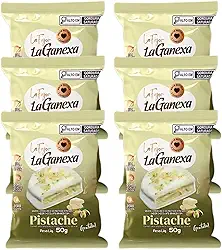 Kit 6 Alfajor La Fajor 50g Recheado C/ Chocolate Branco e Pistache - La Ganexa