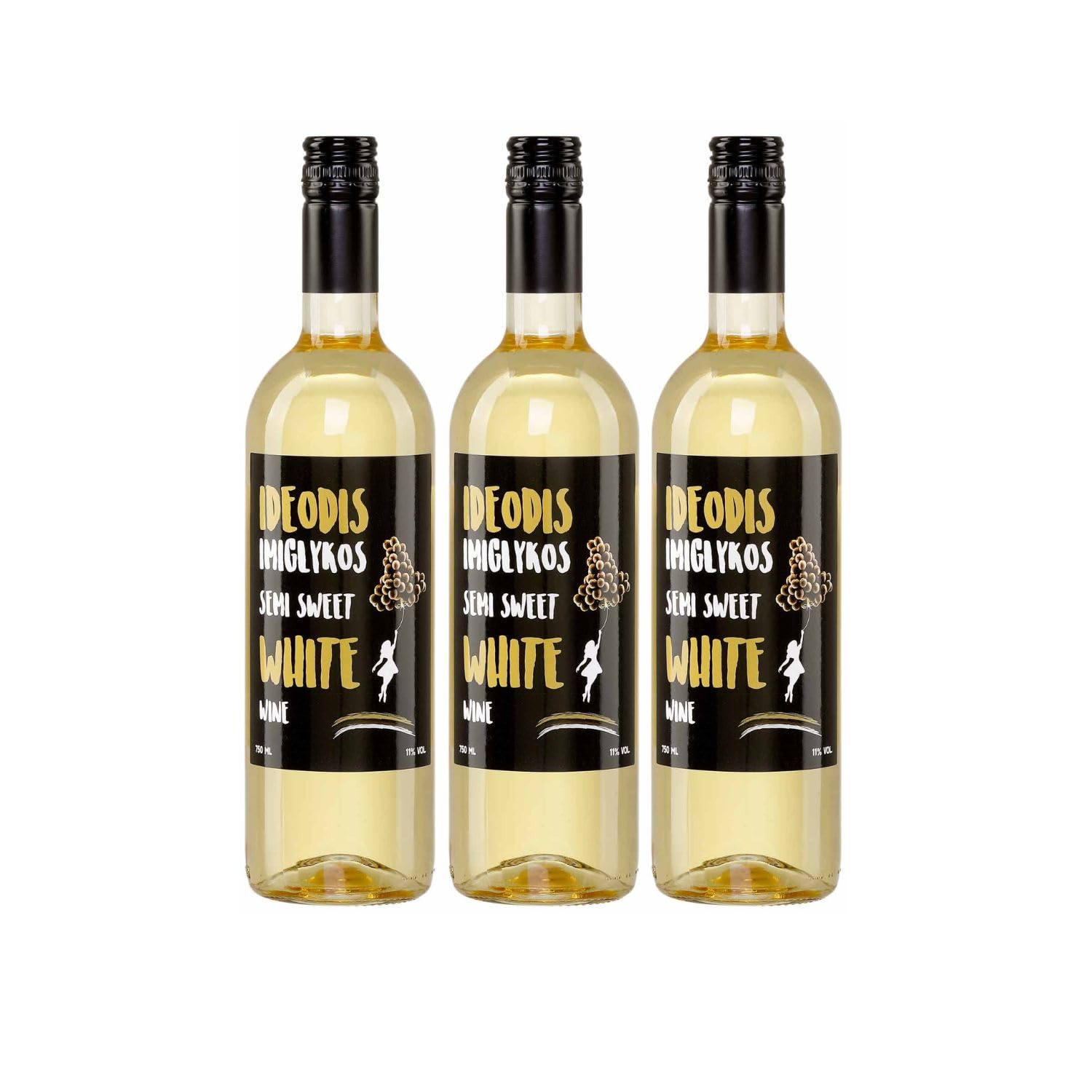 Imiglykos Ideodis weiß 3x 0,75l VAENI Naoussa | Lieblicher Weißwein aus Griechenland | 11% Vol. | Weingut Vaeni Naoussa | + 20ml Jassas Olivenöl