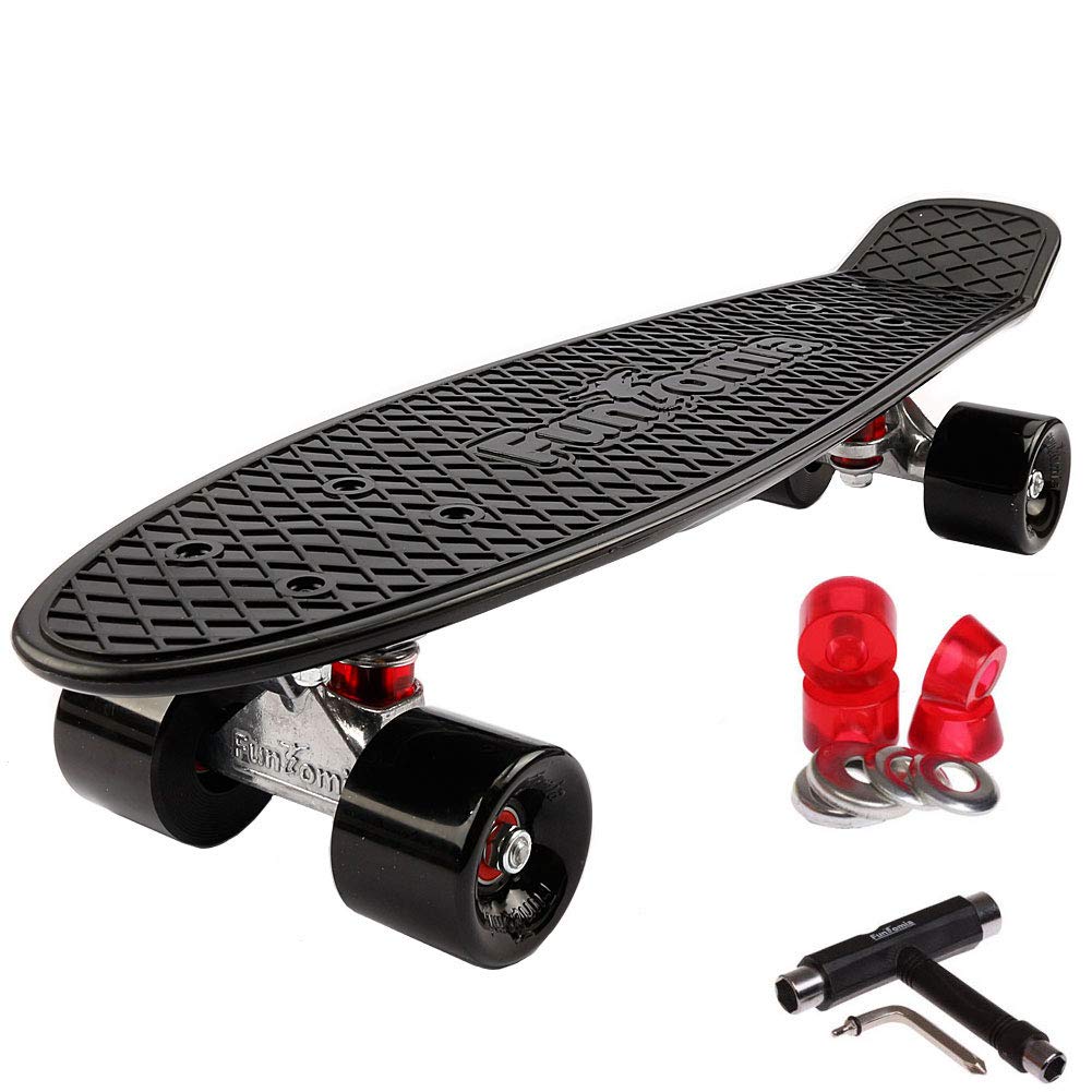 FunTomia Mini Board monopatín Skateboard 57cm - con o sin LED Ruedas - Wheel 59mmx45mm (82A) - Rodamiento ABEC-11 — view 26