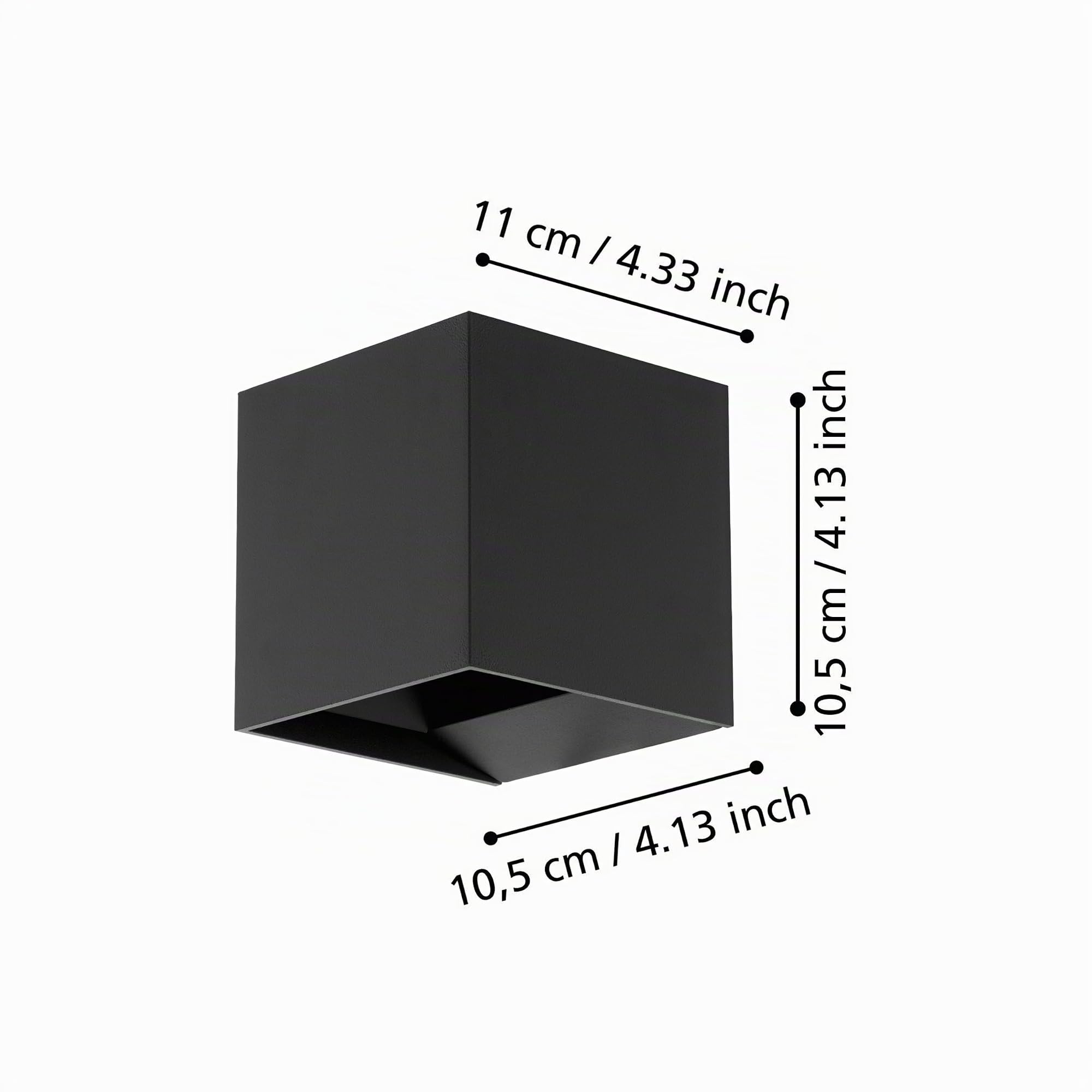 EGLO Lampe murale extérieure LED CALPINO, lampe extérieure à 2 flammes, applique murale en aluminium, couleur : anthracite, IP54