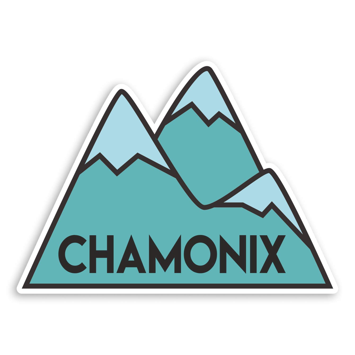 Destination Vinyl Ltd Multi 2 X 10Cm Chamonix France Vinyl Stickers Ski Mountain Luggage Sticker #31273 (10Cm Wide)