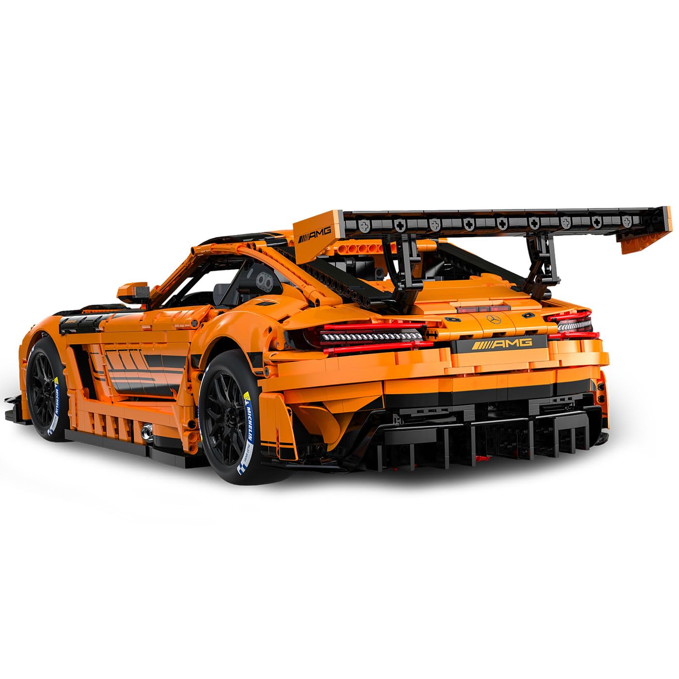 JAMARA 402899 CADA Mercedes-AMG GT3 1:8 arancione 2,4 GHz mattoncini RC mattoncini a incastro auto da corsa modello kit di costruzione telecomandato tecnica idea regalo